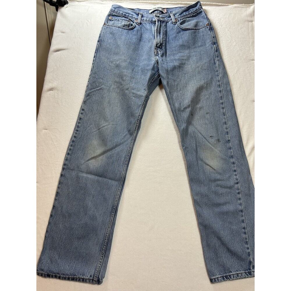 Levis 505 Jeans Mens 34x34 Red Tab Denim Reg fit WORN vintage 15